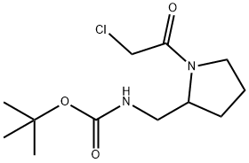[1-(2-Chloro-acetyl)-pyrrolidin-2-ylMethyl]-carbaMic acid tert-butyl ester Struktur
