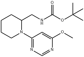 [1-(6-甲氧基-嘧啶-4-基)-哌啶-2-基甲基]-氨基甲酸叔丁基酯,1353989-74-8,结构式