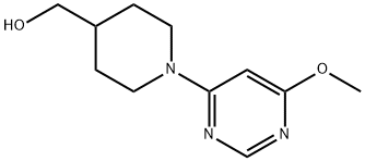 [1-(6-甲氧基-嘧啶-4-基)-哌啶-4-基]-甲醇 结构式