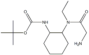 {2-[(2-AMino-acetyl)-ethyl-aMino]-cyclohexyl}-carbaMic acid tert-butylester 化学構造式