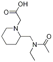 {2-[(Acetyl-ethyl-aMino)-Methyl]-piperidin-1-yl}-acetic acid 化学構造式
