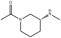 1-((R)-3-MethylaMino-piperidin-1-yl)-ethanone 化学構造式