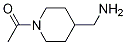 1-(4-AMinoMethyl-piperidin-1-yl)-ethanone 化学構造式