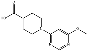 1-(6-甲氧基-嘧啶-4-基)-哌啶-4-羧酸 结构式