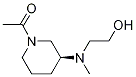 1-{(S)-3-[(2-Hydroxy-ethyl)-Methyl-aMino]-piperidin-1-yl}-ethanone 化学構造式