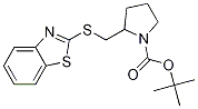 2-(Benzothiazol-2-ylsulfanylMethyl)
-pyrrolidine-1-carboxylic acid tert
-butyl ester 化学構造式