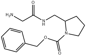 2-[(2-AMino-acetylaMino)-Methyl]-pyrrolidine-1-carboxylic acid benzyl ester 化学構造式