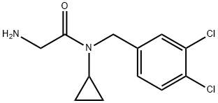 2-氨基-N-环丙基-N-(3,4-二氯苄基)乙酰胺 结构式