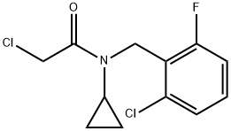 2-Chloro-N-(2-chloro-6-fluoro-benzyl)-N-cyclopropyl-acetaMide 化学構造式