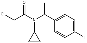 2-Chloro-N-cyclopropyl-N-[1-(4-fluoro-phenyl)-ethyl]-acetaMide 化学構造式