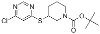 3-(6-Chloro-pyriMidin-4-ylsulfanyl)
-piperidine-1-carboxylic acid tert-
butyl ester 化学構造式