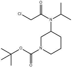 3-[(2-Chloro-acetyl)-isopropyl-aMino]-piperidine-1-carboxylic acid tert-butyl ester Struktur
