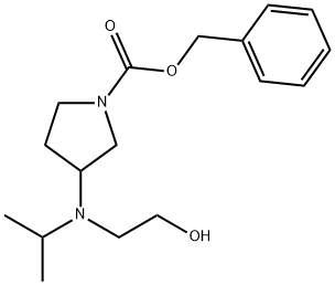 3-[(2-Hydroxy-ethyl)-isopropyl-aMino]-pyrrolidine-1-carboxylic acid benzyl ester,1353986-77-2,结构式