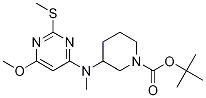 3-[(6-甲氧基-2-甲硫基-嘧啶-4-基)-甲基-氨基]-哌啶-1-羧酸叔丁基酯 结构式
