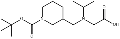 3-[(CarboxyMethyl-isopropyl-aMino)-Methyl]-piperidine-1-carboxylic acid tert-butyl ester,1353983-59-1,结构式
