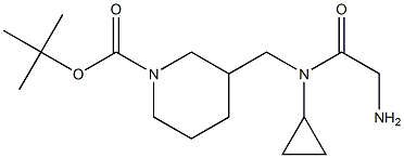 3-{[(2-AMino-acetyl)-cyclopropyl-aMino]-Methyl}-piperidine-1-carboxylic acid tert-butyl ester Structure