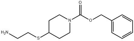 4-(2-AMino-ethylsulfanyl)-piperidine-1-carboxylic acid benzyl ester Structure