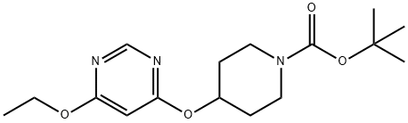 4-(6-Ethoxy-pyriMidin-4-yloxy)-piperidine-1-carboxylic acid tert-butyl ester 化学構造式