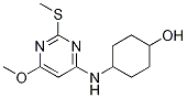 4-(6-Methoxy-2-Methylsulfanyl-pyriMidin-4-ylaMino)-cyclohexanol 化学構造式