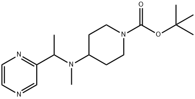 4-[Methyl-(1-pyrazin-2-yl-ethyl)-aMino]-piperidine-1-carboxylic acid tert-butyl ester Structure
