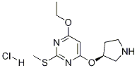 4-Ethoxy-2-Methylsulfanyl-6-((S)-pyrrolidin-3-yloxy)-pyriMidine hydrochloride Structure