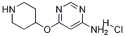 6-(哌啶-4-基氧基)-嘧啶-4-基胺盐酸盐, 1353955-14-2, 结构式