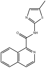 Isoquinoline-1-carboxylic acid (5-Methyl-thiazol-2-yl)-aMide Structure