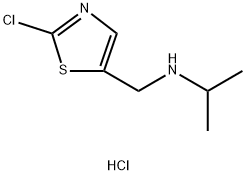 N-((2-クロロチアゾール-5-イル)メチル)プロパン-2-アミン塩酸塩 化学構造式