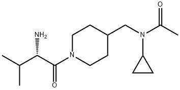 N-[1-((S)-2-AMino-3-Methyl-butyryl)-piperidin-4-ylMethyl]-N-cyclopropyl-acetaMide,1354000-89-7,结构式