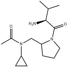 N-[1-((S)-2-AMino-3-Methyl-butyryl)-pyrrolidin-2-ylMethyl]-N-cyclopropyl-acetaMide Struktur