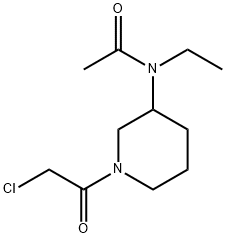 N-[1-(2-Chloro-acetyl)-piperidin-3-yl]-N-ethyl-acetaMide 化学構造式