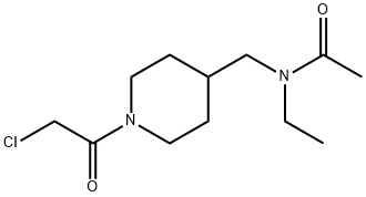 N-[1-(2-Chloro-acetyl)-piperidin-4-ylMethyl]-N-ethyl-acetaMide 结构式