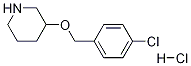 3-(4-氯苄氧基)-哌啶盐酸盐, , 结构式