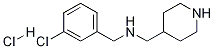 (3-Chloro-benzyl)-piperidin-4-ylmethyl-amine hydrochloride Struktur