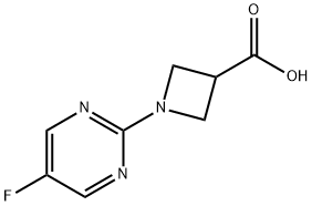 1-(5-氟嘧啶-2-基)-氮杂环丁烷-3-羧酸 结构式