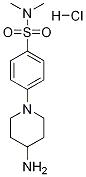 4-(4-aminopiperidin-1-yl)-N,N-dimethylbenzenesulfonamide hydrochloride,,结构式