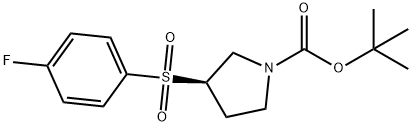(R)-3-(4-氟-苯磺酰基)-吡咯烷-1-羧酸叔丁基酯,1354010-97-1,结构式