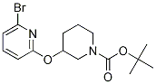 3-(6-Bromo-pyridin-2-yloxy)-piperidine-1-carboxylic acid tert-butyl ester Struktur