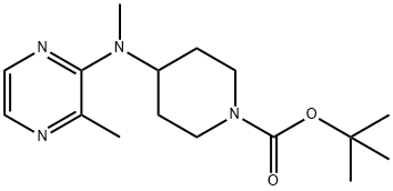 4-[Methyl-(3-methyl-pyrazin-2-yl)-amino]-piperidine-1-carboxylic acid tert-butyl ester Structure