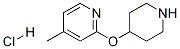 4-Methyl-2-(piperidin-4-yloxy)-pyridine hydrochloride 结构式