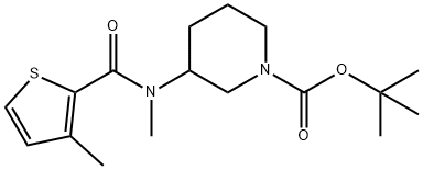 3-[Methyl-(3-methyl-thiophene-2-carbonyl)-amino]-piperidine-1-carboxylic acid tert-butyl ester Structure