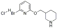 2-Bromo-6-(piperidin-3-ylmethoxy)-pyridine hydrochloride Struktur