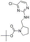 2-[(4-Chloro-pyrimidin-2-ylamino)-methyl]-pyrrolidine-1-carboxylic acid tert-butyl ester 化学構造式