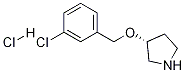 (R)-3-(3-Chloro-benzyloxy)-pyrrolidine hydrochloride Structure