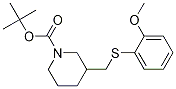 3-(2-Methoxy-phenylsulfanylmethyl)-piperidine-1-carboxylic acid tert-butyl ester price.