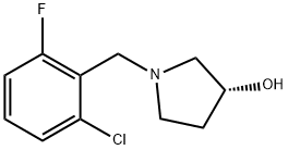 (R)-1-(2-氯-6-氟-苄基)-吡咯烷-3-醇, 1261234-77-8, 结构式