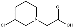 (3-Chloro-piperidin-1-yl)-acetic acid 化学構造式