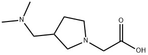 (3-DiMethylaMinoMethyl-pyrrolidin-1-yl)-acetic acid Structure