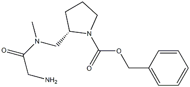 (S)-2-{[(2-AMino-acetyl)-Methyl-aMino]-Methyl}-pyrrolidine-1-carboxylic acid benzyl ester Structure