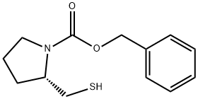 (S)-2-MercaptoMethyl-pyrrolidine-1-carboxylic acid benzyl ester 化学構造式